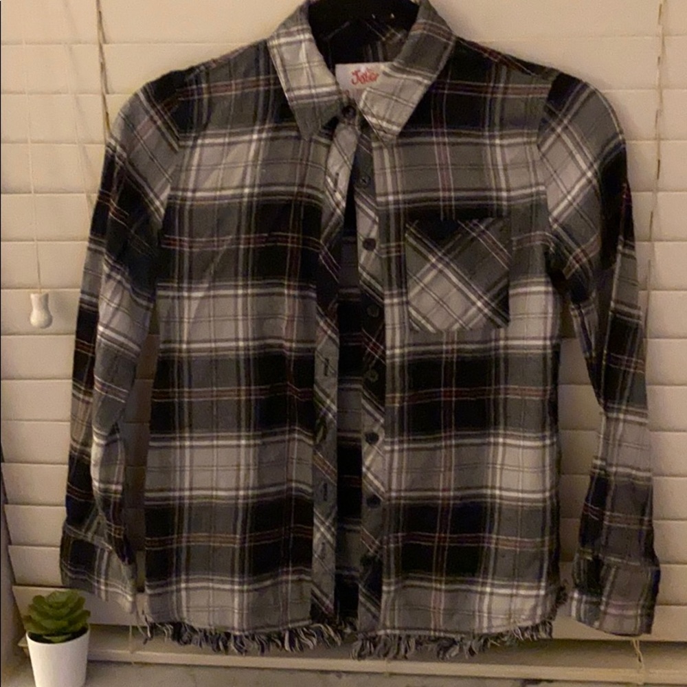 Justice flannel button down shirt